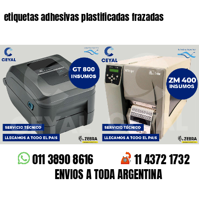 etiquetas adhesivas plastificadas frazadas
