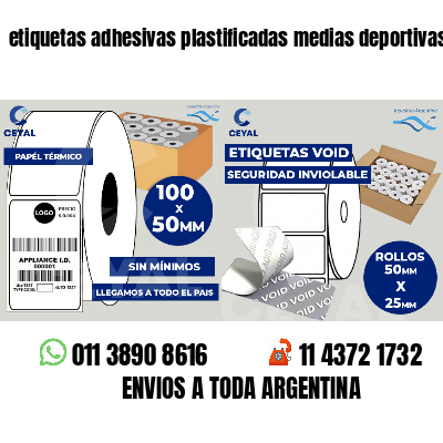 etiquetas adhesivas plastificadas medias deportivas