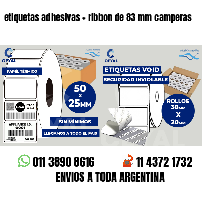 etiquetas adhesivas   ribbon de 83 mm camperas