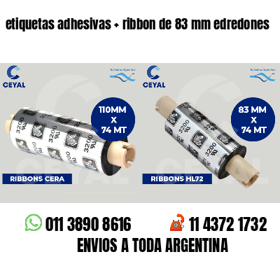 etiquetas adhesivas   ribbon de 83 mm edredones