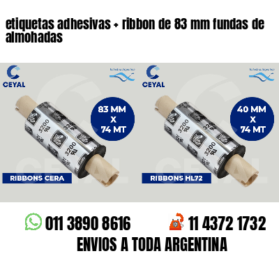 etiquetas adhesivas   ribbon de 83 mm fundas de almohadas