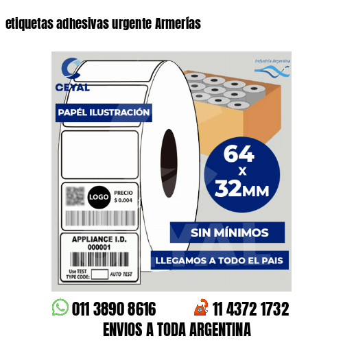 etiquetas adhesivas urgente Armerías