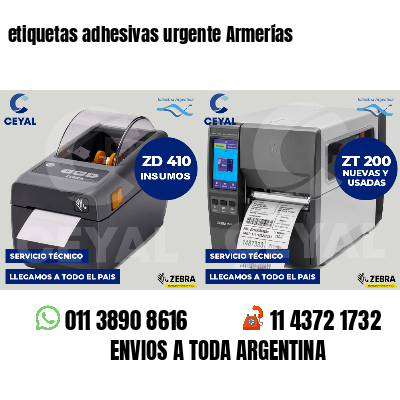 etiquetas adhesivas urgente Armerías