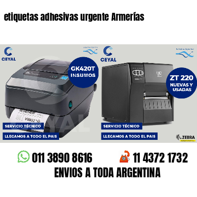 etiquetas adhesivas urgente Armerías