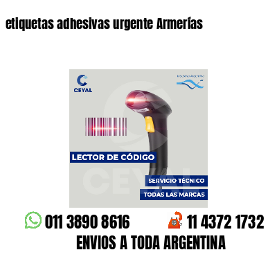 etiquetas adhesivas urgente Armerías