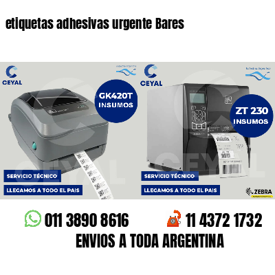 etiquetas adhesivas urgente Bares