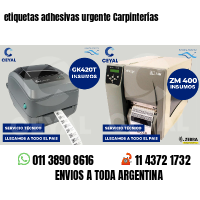 etiquetas adhesivas urgente Carpinterías