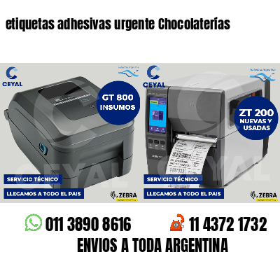 etiquetas adhesivas urgente Chocolaterías