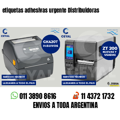 etiquetas adhesivas urgente Distribuidoras