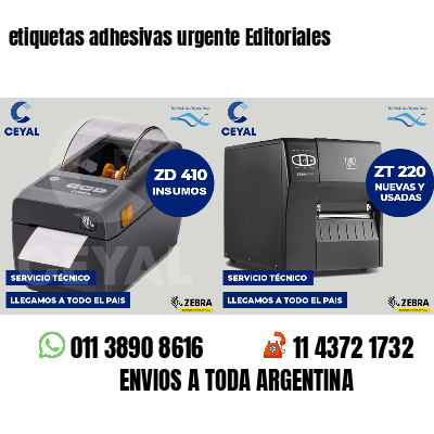 etiquetas adhesivas urgente Editoriales