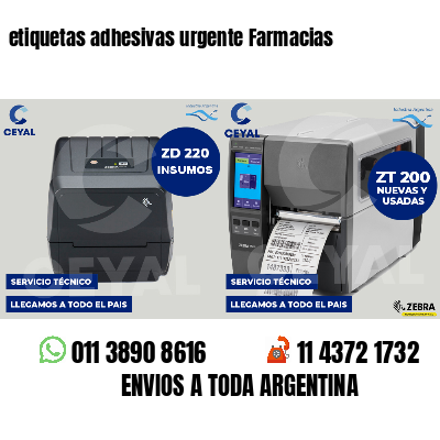 etiquetas adhesivas urgente Farmacias