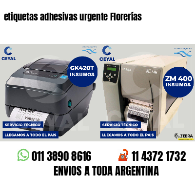 etiquetas adhesivas urgente Florerías