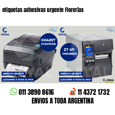 etiquetas adhesivas urgente Florerías