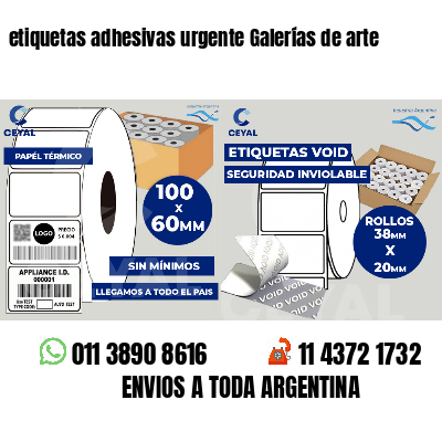 etiquetas adhesivas urgente Galerías de arte