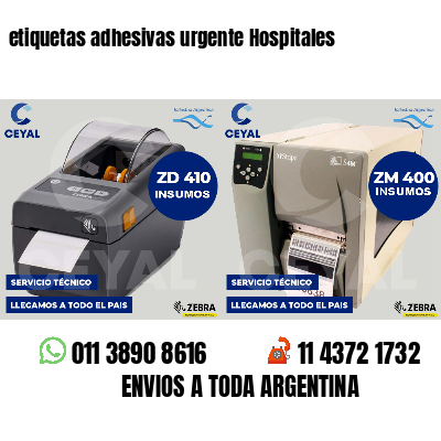 etiquetas adhesivas urgente Hospitales