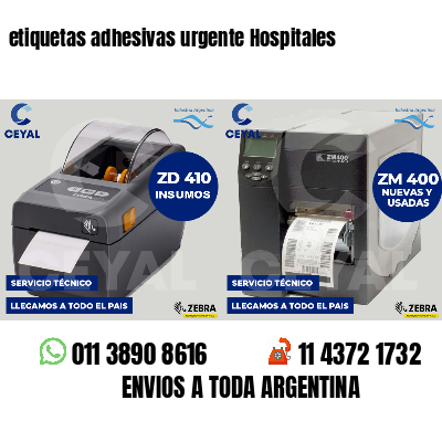 etiquetas adhesivas urgente Hospitales