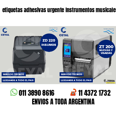 etiquetas adhesivas urgente Instrumentos musicales