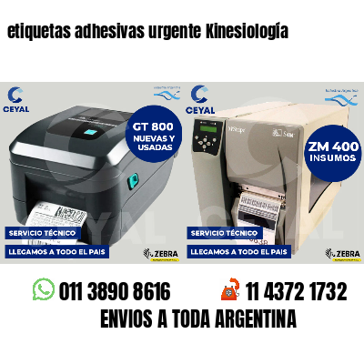 etiquetas adhesivas urgente Kinesiología