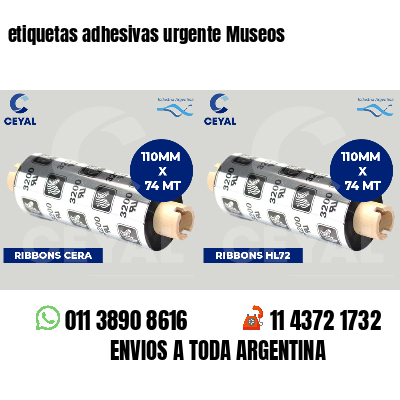 etiquetas adhesivas urgente Museos