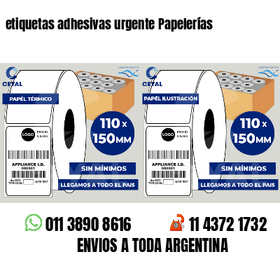 etiquetas adhesivas urgente Papelerías