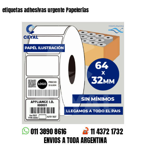 etiquetas adhesivas urgente Papelerías