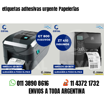 etiquetas adhesivas urgente Papelerías