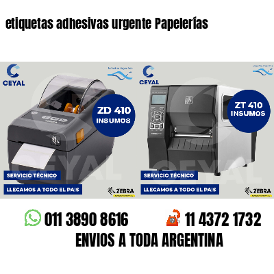 etiquetas adhesivas urgente Papelerías