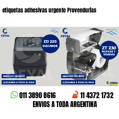 etiquetas adhesivas urgente Proveedurías