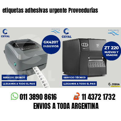 etiquetas adhesivas urgente Proveedurías