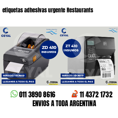 etiquetas adhesivas urgente Restaurants