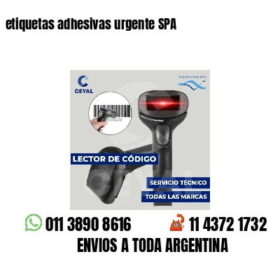 etiquetas adhesivas urgente SPA