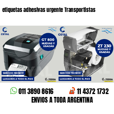 etiquetas adhesivas urgente Transportistas