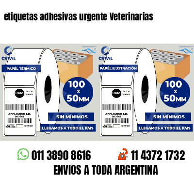 etiquetas adhesivas urgente Veterinarias