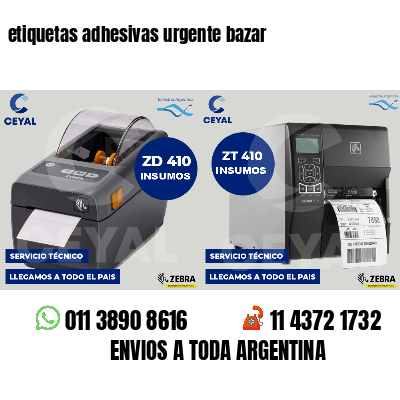 etiquetas adhesivas urgente bazar