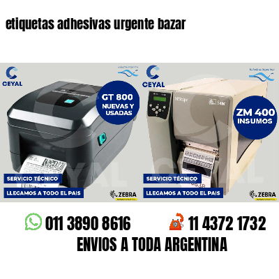 etiquetas adhesivas urgente bazar