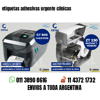 etiquetas adhesivas urgente clinicas