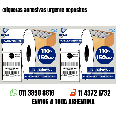 etiquetas adhesivas urgente depositos