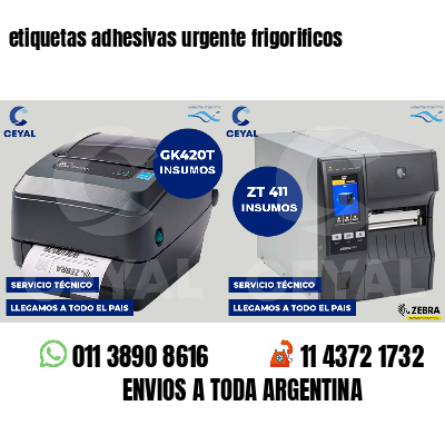 etiquetas adhesivas urgente frigorificos