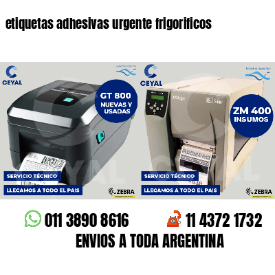 etiquetas adhesivas urgente frigorificos