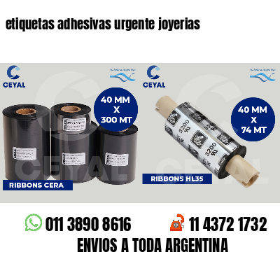 etiquetas adhesivas urgente joyerias