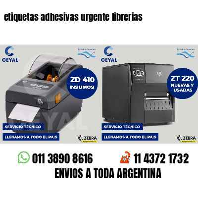 etiquetas adhesivas urgente librerias