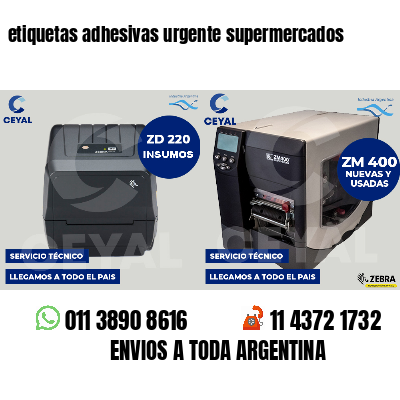 etiquetas adhesivas urgente supermercados