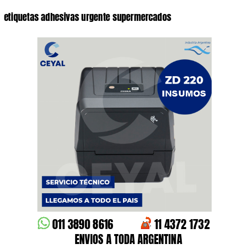 etiquetas adhesivas urgente supermercados