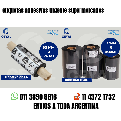 etiquetas adhesivas urgente supermercados