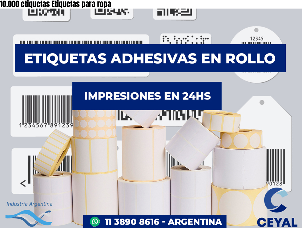 10.000 etiquetas Etiquetas para ropa