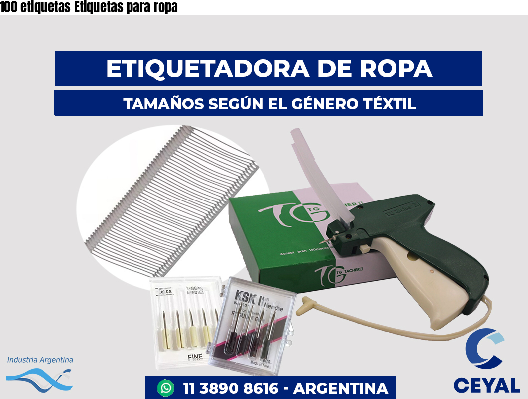 100 etiquetas Etiquetas para ropa