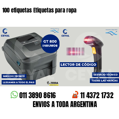 100 etiquetas Etiquetas para ropa