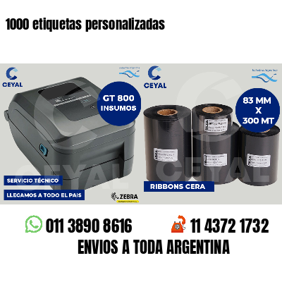 1000 etiquetas personalizadas