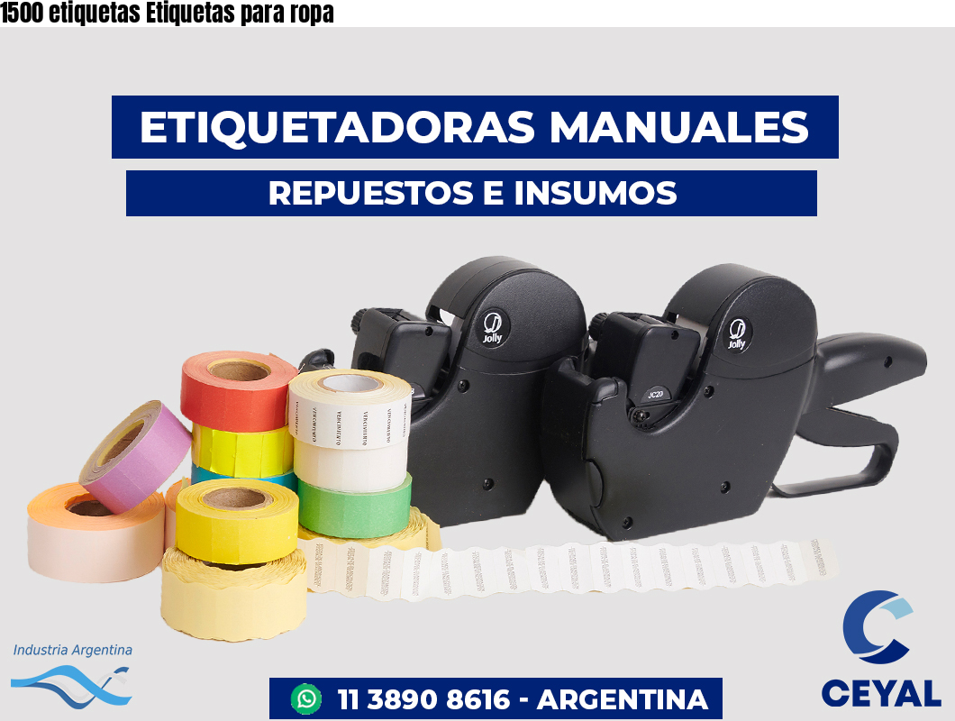 1500 etiquetas Etiquetas para ropa