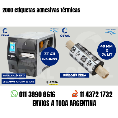 2000 etiquetas adhesivas térmicas